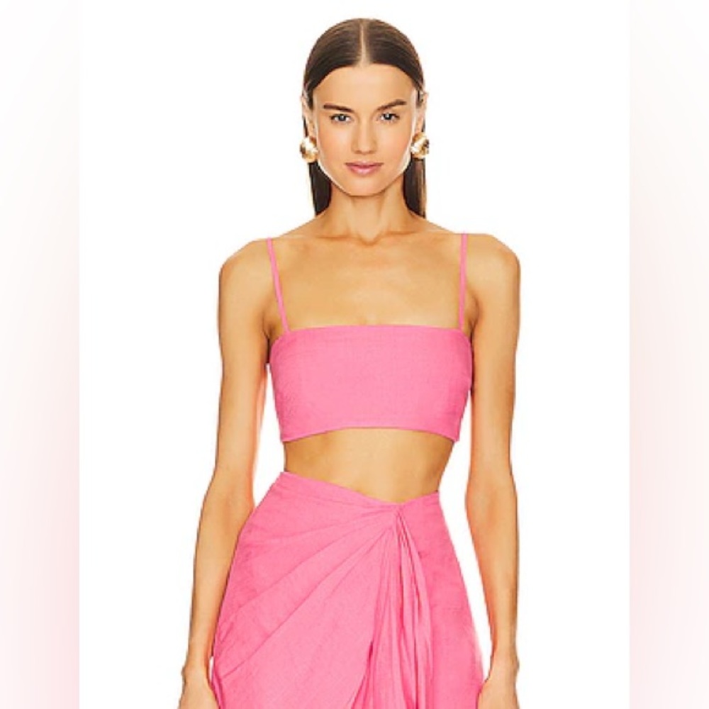 Cult Gaia Tereza Linen Crop Top NWT